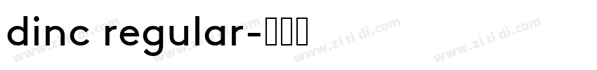 dinc regular字体转换